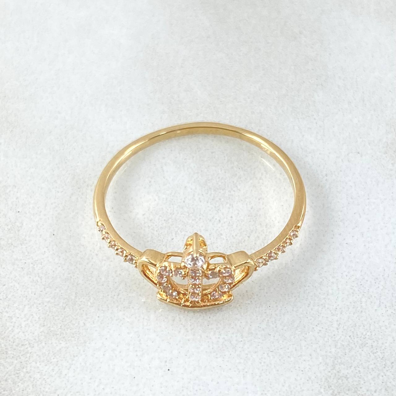 Anillo Corona Bizantina 1.5gr / T7 1/2 / Oro 18K
