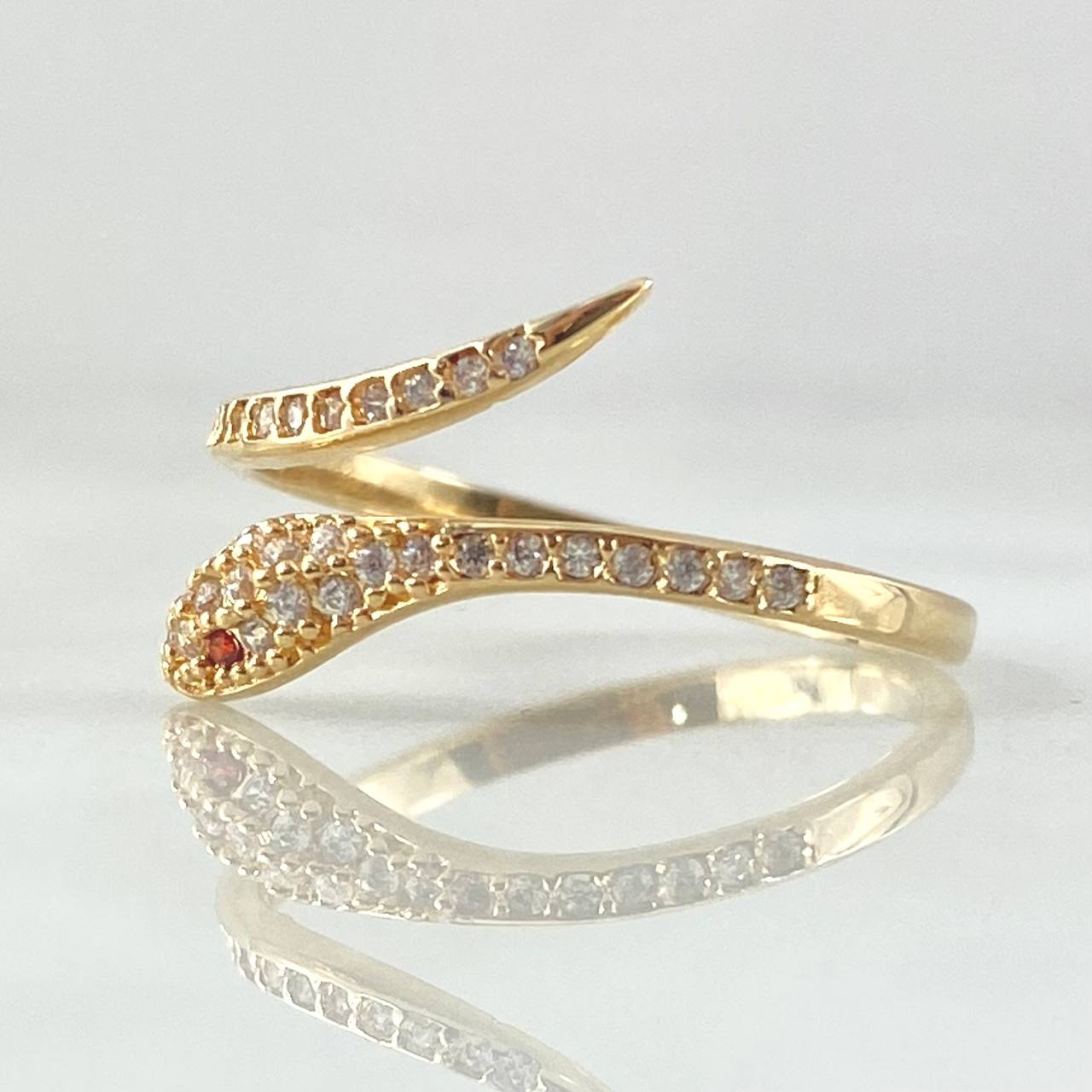 Anillo Serpiente 2.2gr / T7 3/4 / Oro 18K