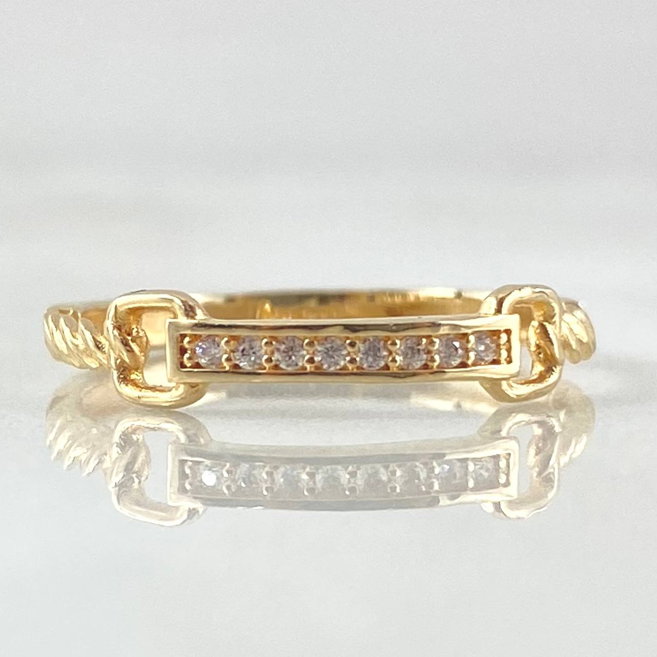 Anillo Cinturon Trenzado 1.2gr / T5 1/2 / Oro 18K
