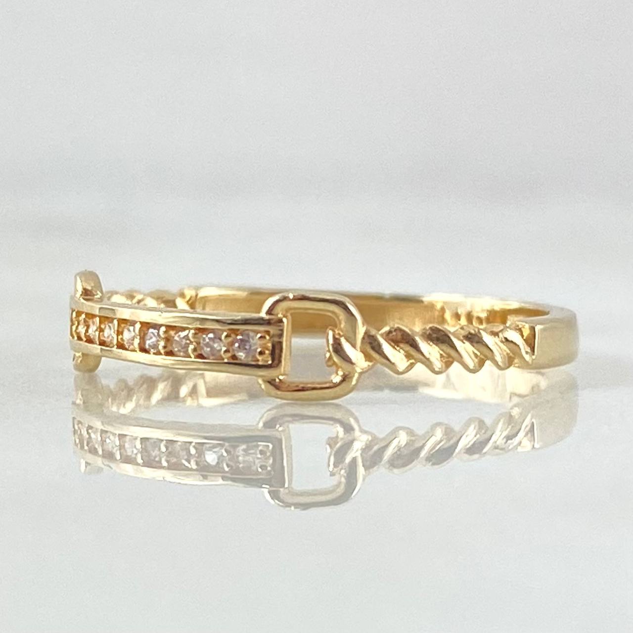 Anillo Cinturon Trenzado 1.2gr / T5 1/2 / Oro 18K