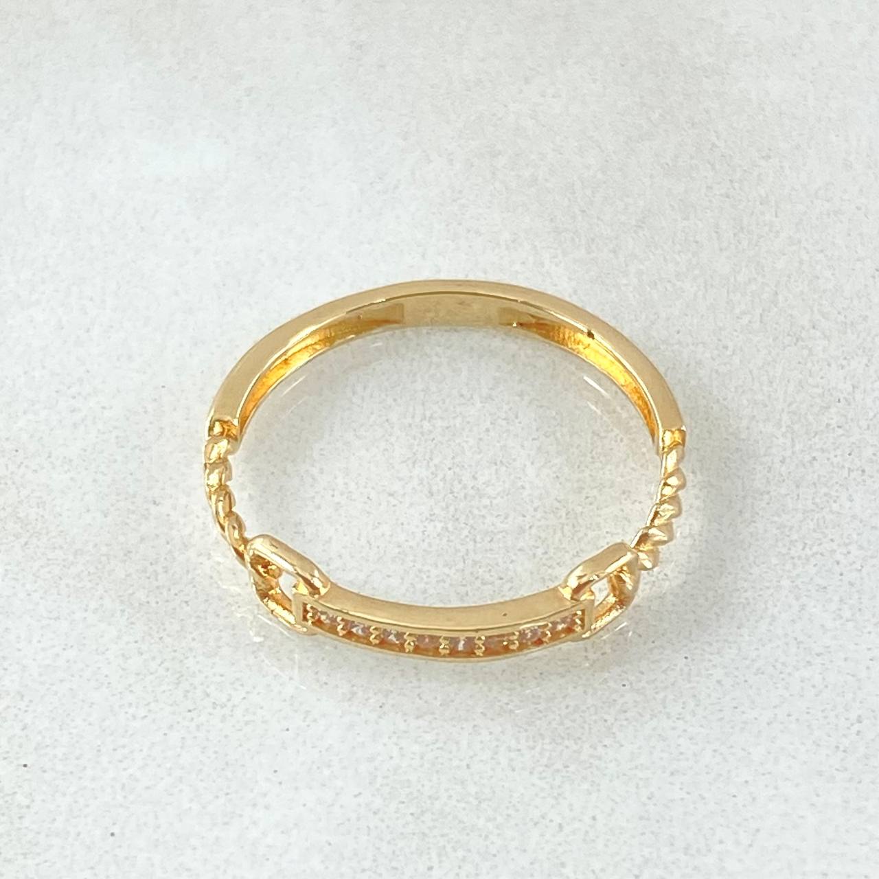 Anillo Cinturon Trenzado 1.2gr / T5 1/2 / Oro 18K
