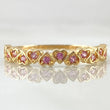 Anillo Corazones Intercalados 1.85gr / T7 1/2 / Oro 18K