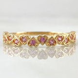 Anillo Corazones Intercalados 1.85gr / T7 1/2 / Oro 18K