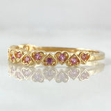 Anillo Corazones Intercalados 1.85gr / T7 1/2 / Oro 18K