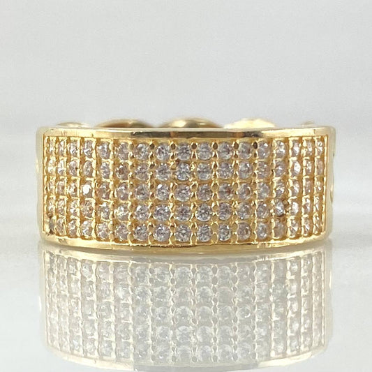 Anillo Cubano Tupido 5.05gr / T5 1/2 / Oro 18K