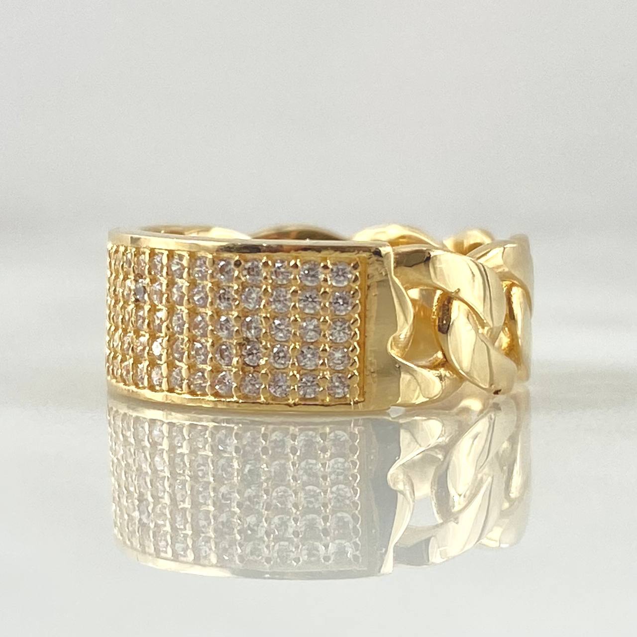 Anillo Cubano Tupido 5.05gr / T5 1/2 / Oro 18K