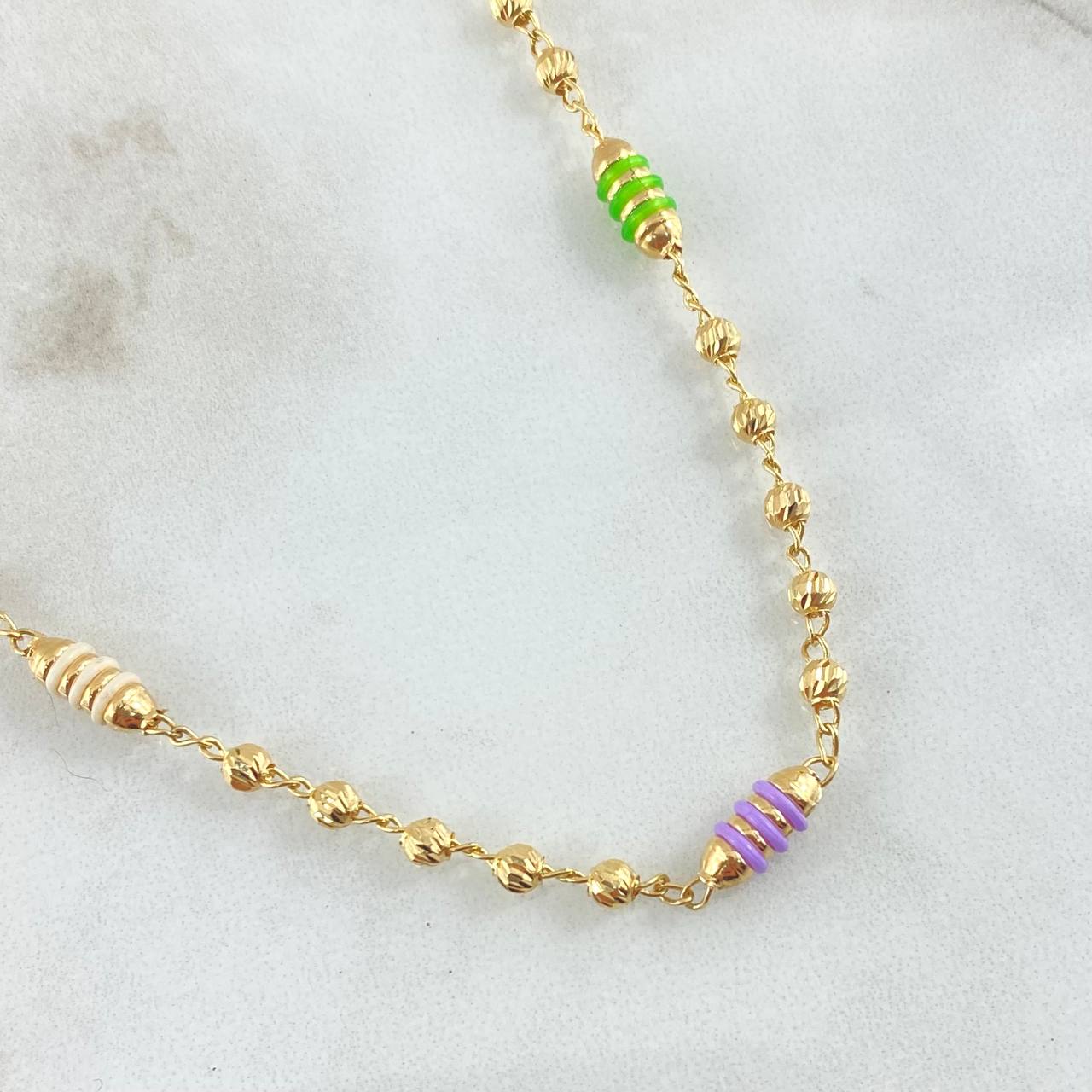 Cadena Rustica Tipo Militar 8.25gr / 50cm / Oro 18K *