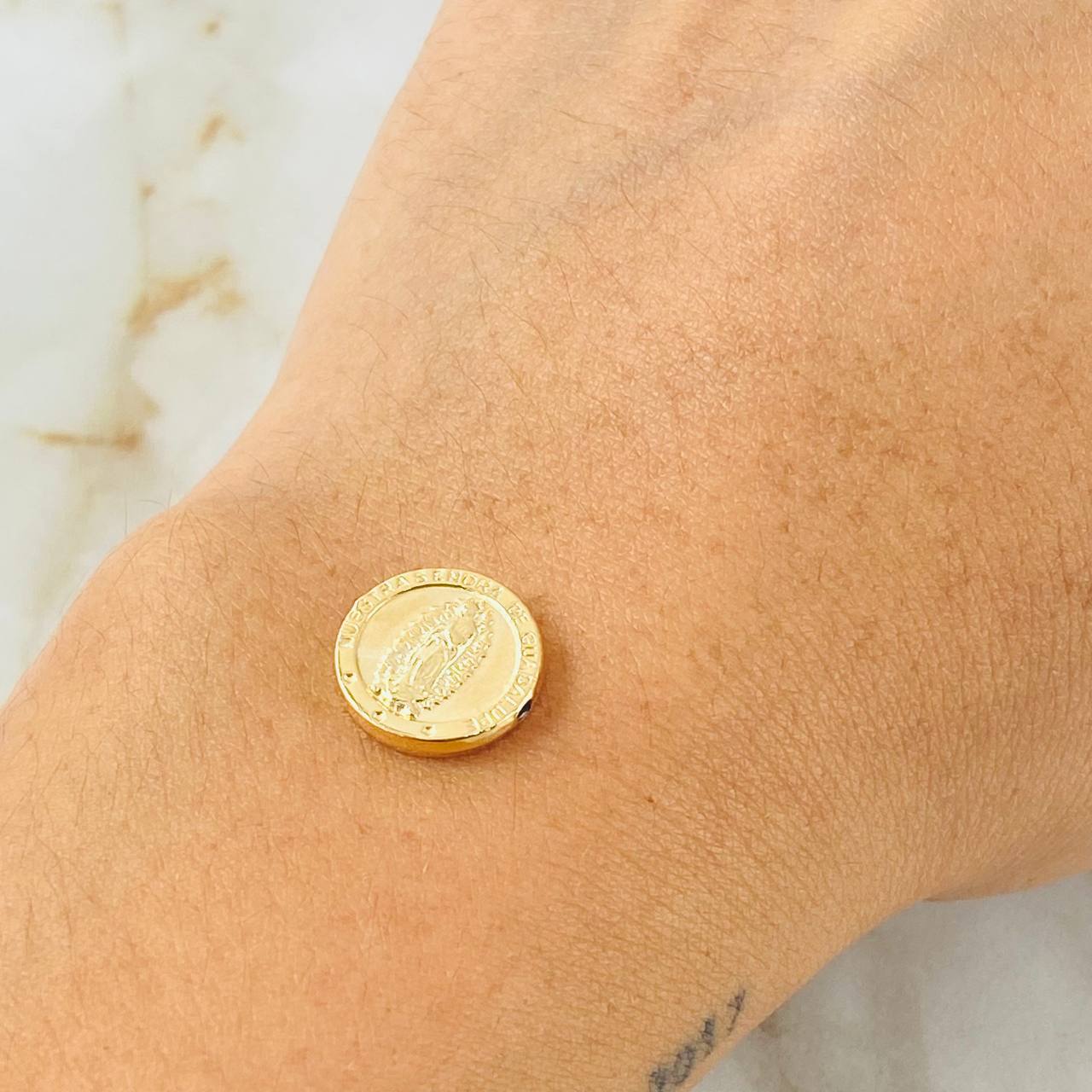 Herraje Virgen Guadalupe 0.8gr / 1.3cm / Oro Amarillo 18K *