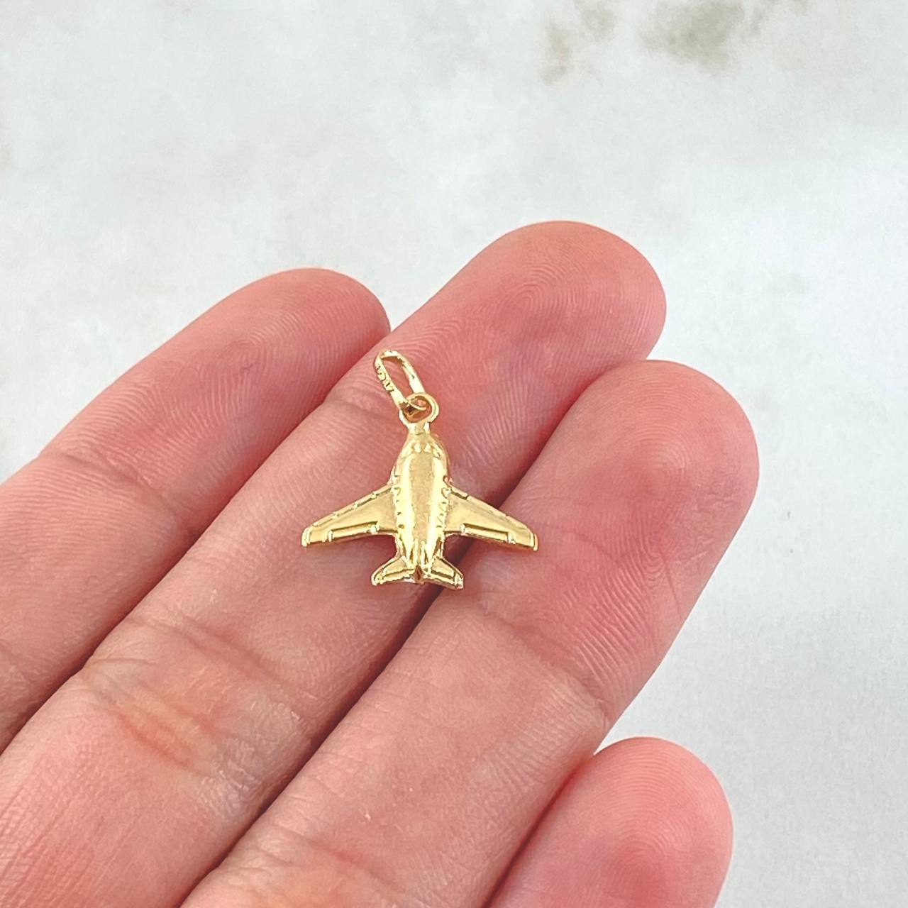 Dije Avión 0.5gr / 1.9cm / Oro Amarillo 18K