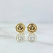 Topos Sol 0.8gr / 8mm Texturizado Oro Amarillo 18K *