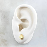 Topos Sol 0.8gr / 8mm Texturizado Oro Amarillo 18K *