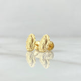 Topos Virgen Guadalupe Silueta 0.7gr / 10mm Mate Liso Oro Amarillo 18K *