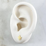 Topos Hoja 0.8gr / 7mm Texturizada Oro Amarillo 18K *