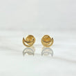Topos Silueta Luna 0.6gr / 6mm Lisa Oro Amarillo 18K *