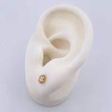 Topos Lirio 0.85gr / 4.85mm / Oro Amarillo 18K &
