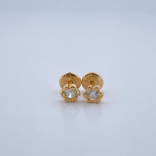 Topos Lirio 0.85gr / 4.85mm / Oro Amarillo 18K &