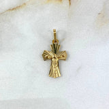 Dije Cristo 1.25gr / 2.7cm / Diamantado Oro Amarillo