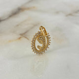 Dije Virgen María 0.9gr / 1.9cm / Circones Blancos Oro Amarillo