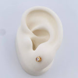 Topos Bisel 0.9gr / 3.8mm / Oro Amarillo 18K &