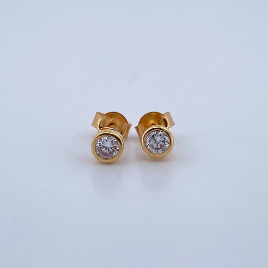 Topos Bisel 0.9gr / 3.8mm / Oro Amarillo 18K &