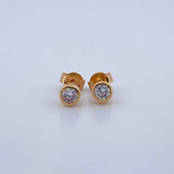 Topos Bisel 0.9gr / 3.8mm / Oro Amarillo 18K &