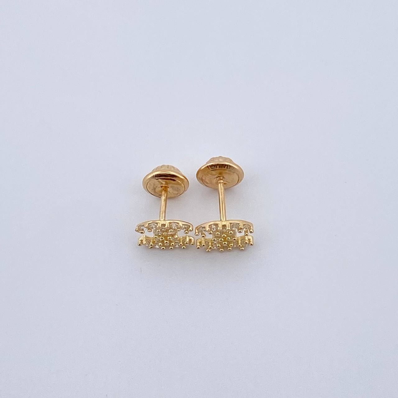 Topos Ola Cruzada 0.8gr / 6.94mm / Oro Amarillo 18K &