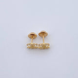 Topos Ola Cruzada 0.8gr / 6.94mm / Oro Amarillo 18K &
