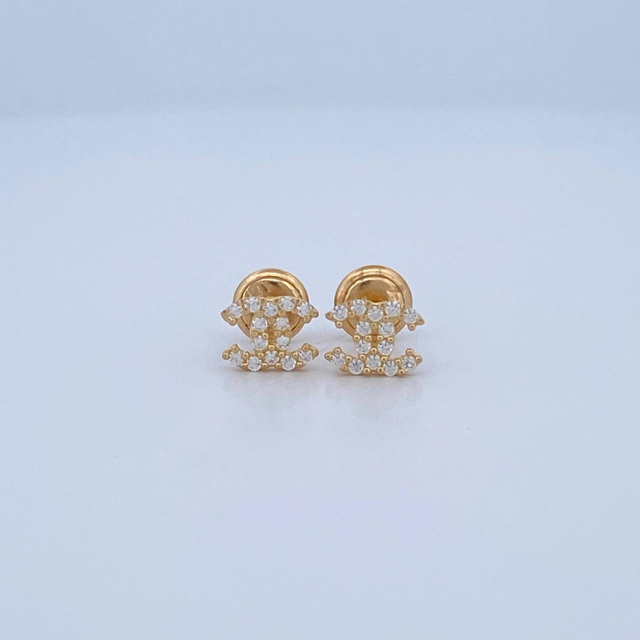 Topos Ola Cruzada 0.8gr / 6.94mm / Oro Amarillo 18K &