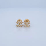Topos Ola Cruzada 0.8gr / 6.94mm / Oro Amarillo 18K &