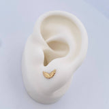Topos Alas Angel 0.6gr / 9.35mm / Oro Amarillo 18K &