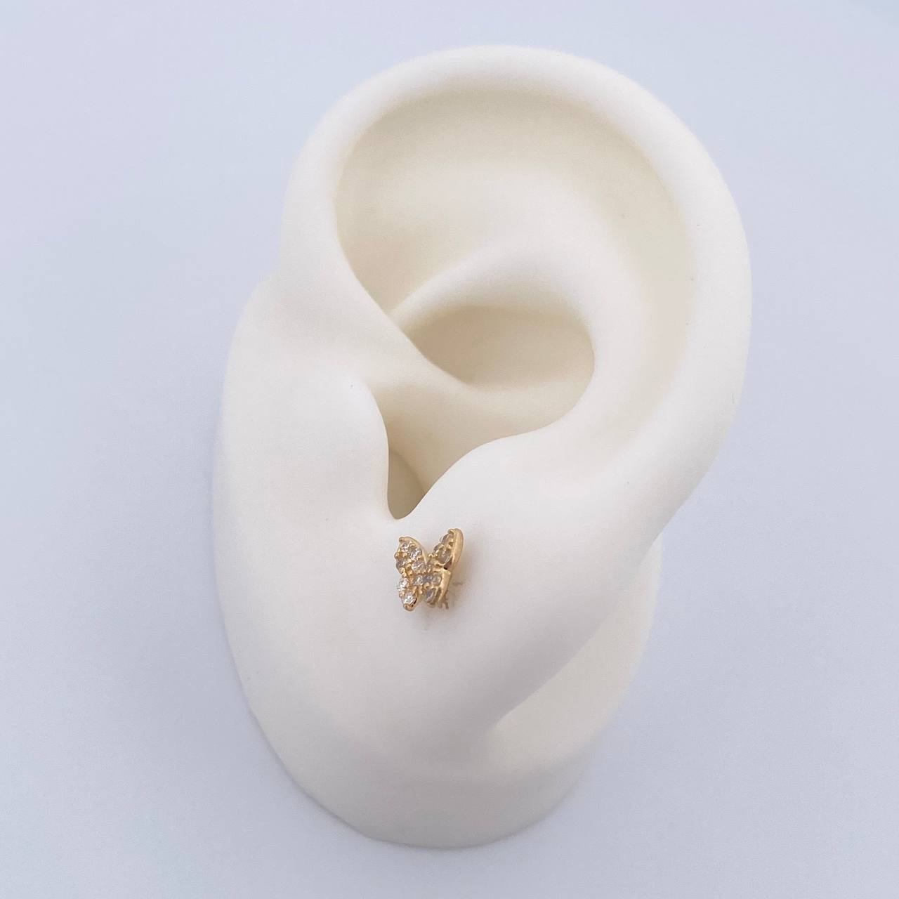 Topos Mariposa 0.85gr / 5.7mm / Oro Amarillo 18K &