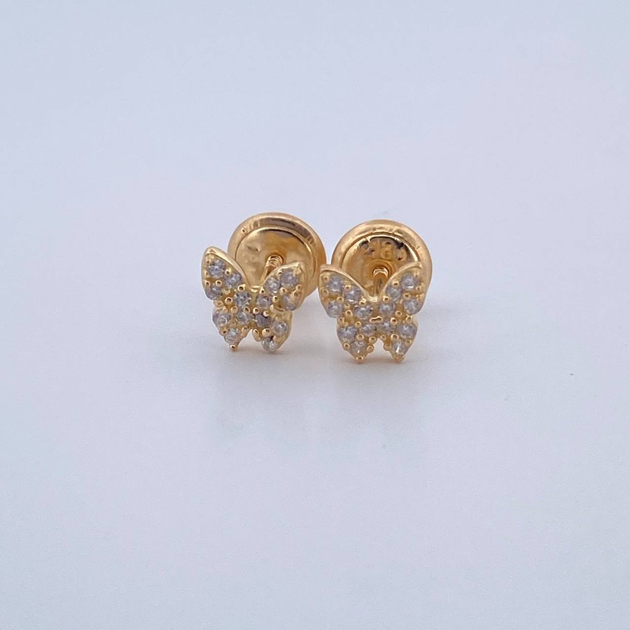 Topos Mariposa 0.85gr / 5.7mm / Oro Amarillo 18K &