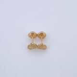 Topos Pliegue Corazon 0.85gr / 6.15mm / Oro Amarillo 18K &