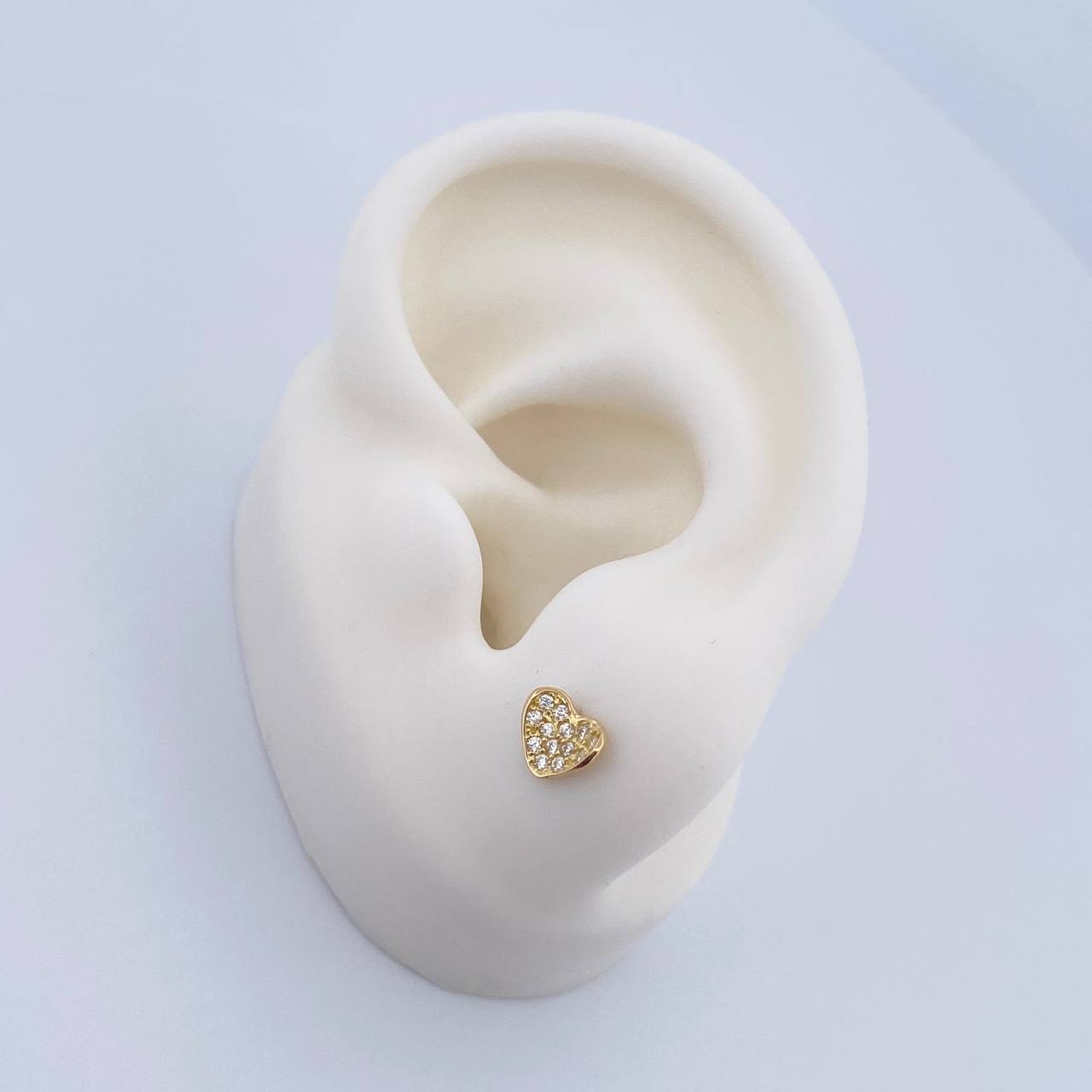 Topos Pliegue Corazon 0.85gr / 6.15mm / Oro Amarillo 18K &
