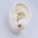 Topos Silueta Corazones 0.85gr / 6.43mm / Oro Amarillo 18K &