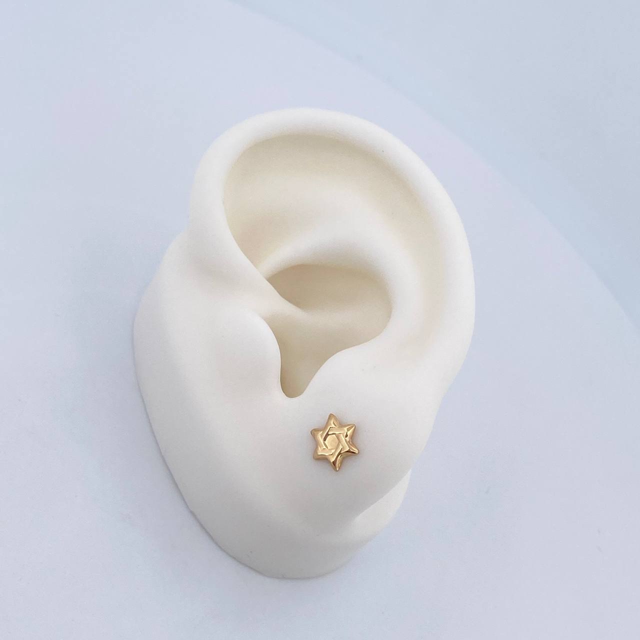 Topos Estrella David 0.7gr / 6.13mm / Oro Amarillo 18K &