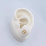 Topos Estrella David 0.7gr / 6.13mm / Oro Amarillo 18K &