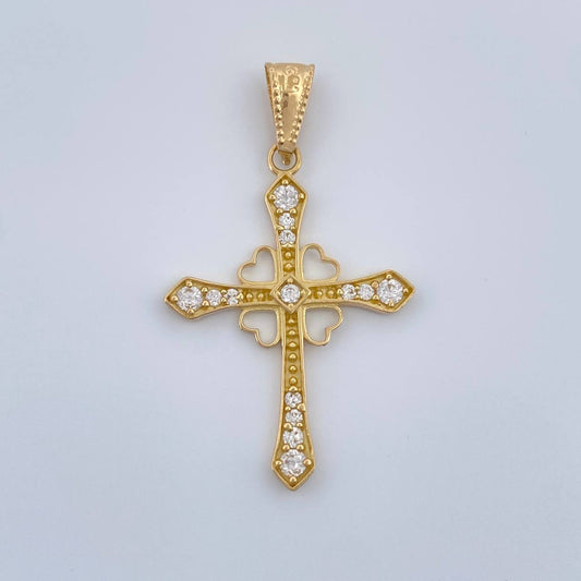 Dije Cruz Corazones 1.25gr / 3.2cm / Oro Amarillo 18K %