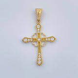 Dije Cruz Corazones 1.25gr / 3.2cm / Oro Amarillo 18K %