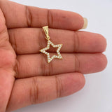 Dije Silueta Estrella 0.95gr / 2.4cm / Oro Amarillo 18K %