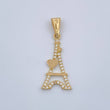 Dije Torre Eiffel Corazon 0.95gr / 2.8cm / Oro Amarillo 18K %