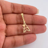 Dije Torre Eiffel Corazon 0.95gr / 2.8cm / Oro Amarillo 18K %