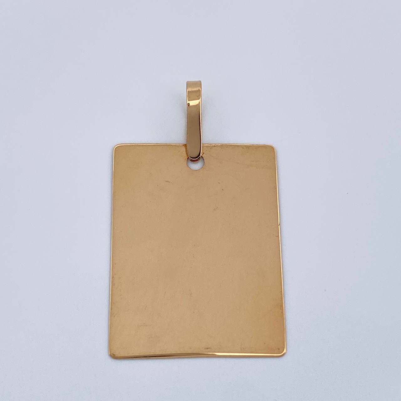 Dije Placa 1.6gr / 3.2cm / Oro Amarillo 18K &