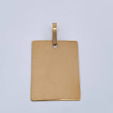 Dije Placa 1.7gr / 3.2cm / Oro Amarillo 18K &