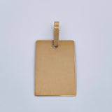 Dije Placa  1gr / 2.8cm / Oro Amarillo 18K $