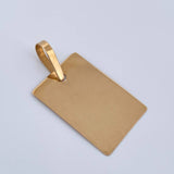 Dije Placa  1.1gr / 2.8cm / Oro Amarillo 18K $