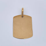 Dije Placa  1.6gr / 3.3cm / Oro Amarillo 18K $