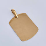 Dije Placa  1.6gr / 3.3cm / Oro Amarillo 18K $