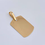 Dije Placa 0.9gr / 2.8cm / Oro Amarillo 18K &