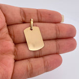 Dije Placa 1gr / 2.8cm / Oro Amarillo 18K &